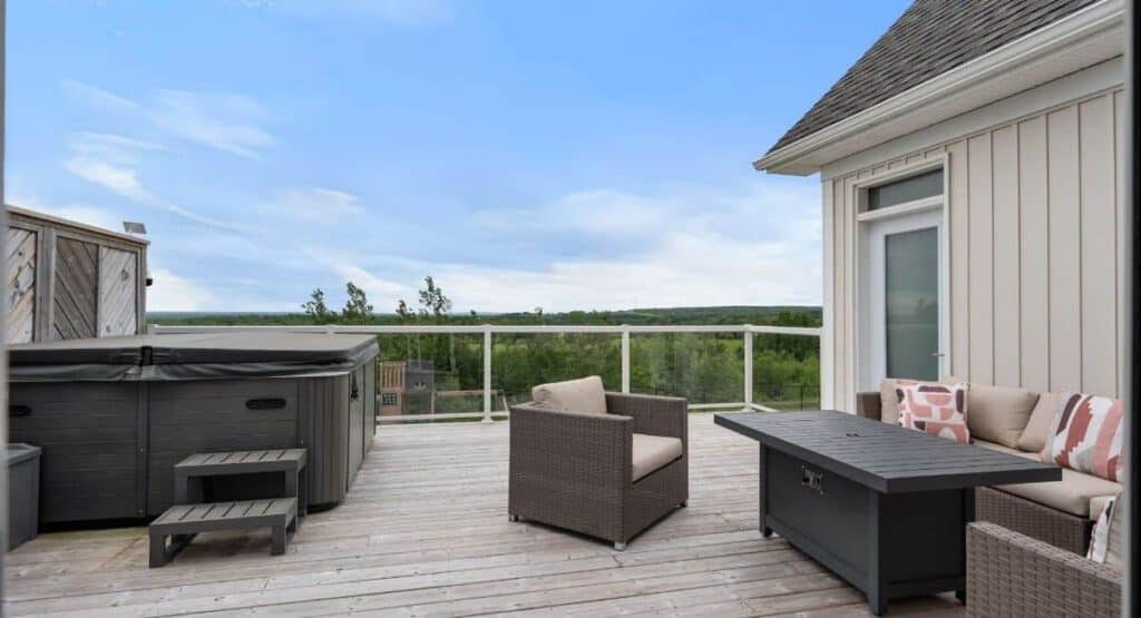 patio with view of Irishtown