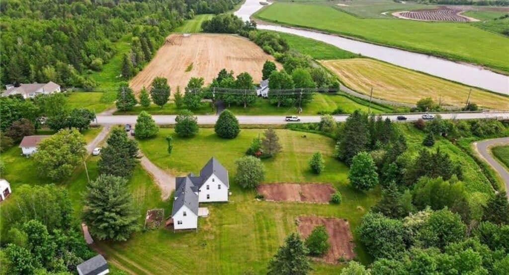 Back view of the home